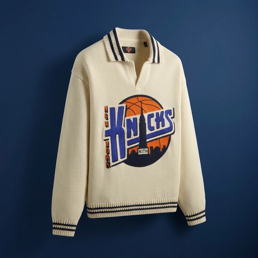 Kith for the New York Knicks Nelson Rugby Sweater - Sandrift