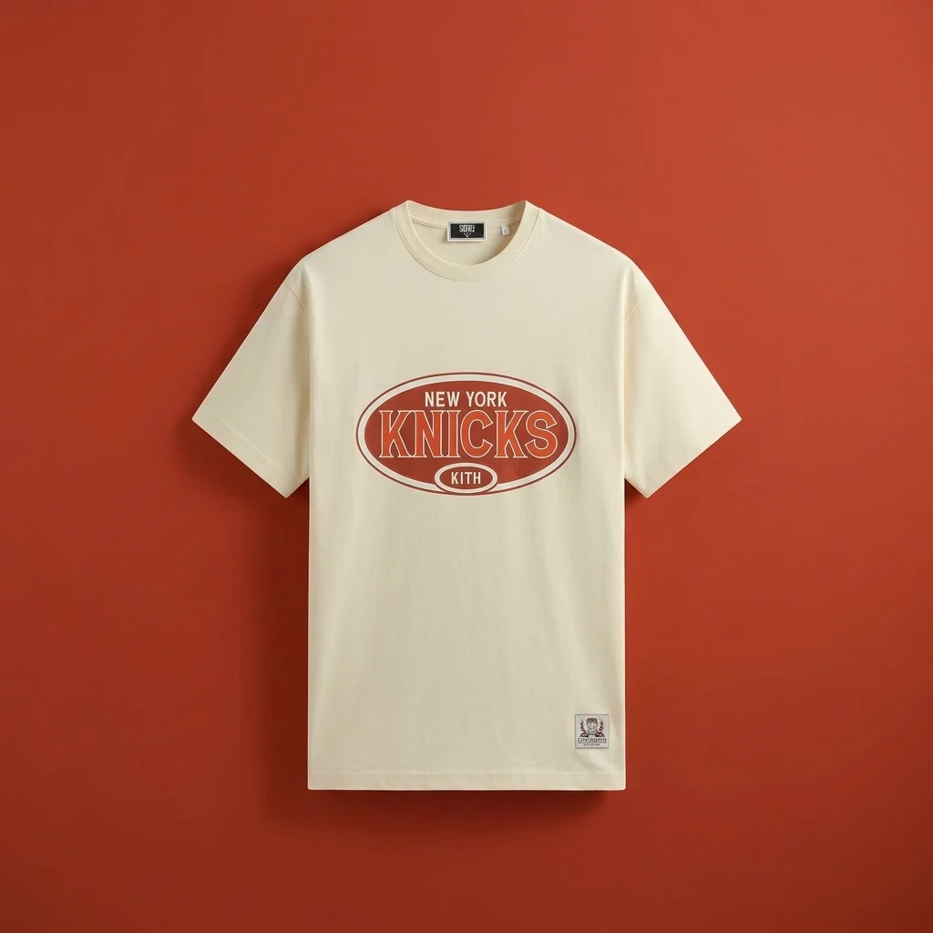 Kith for the New York Knicks NY Vintage Jones Tee - Sandrift