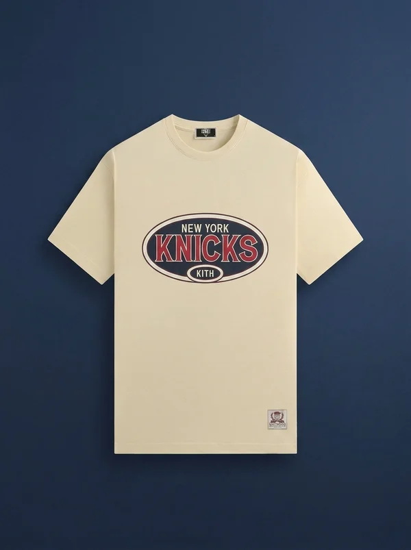 Kith for the New York Knicks NY Vintage Jones Tee - Sandrift