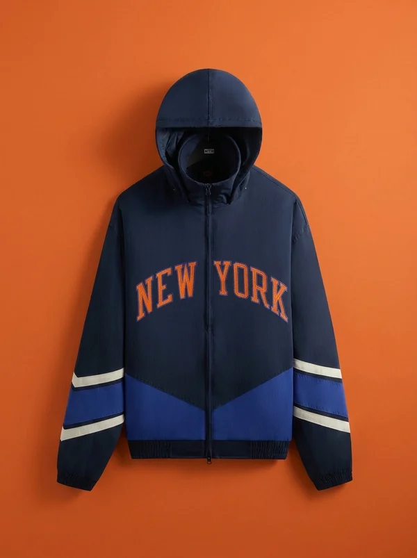 Kith for the New York Knicks Padded Nylon Jacket - Nocturnal