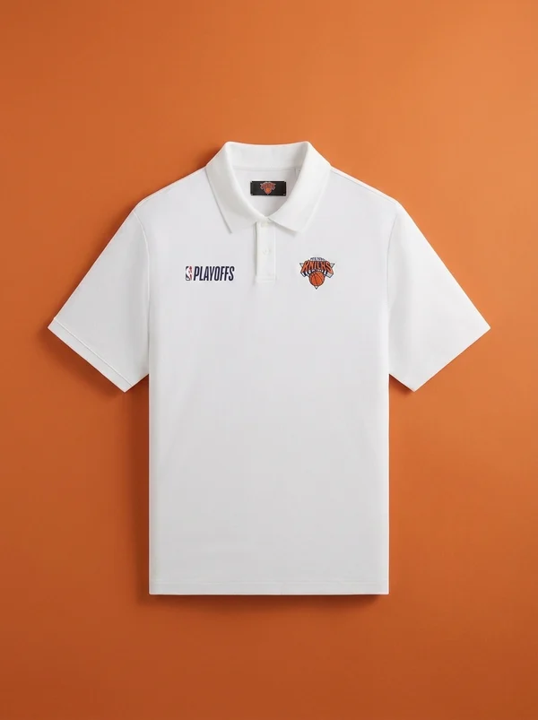 Kith for the New York Knicks Playoffs Ainslie Pique Polo - White