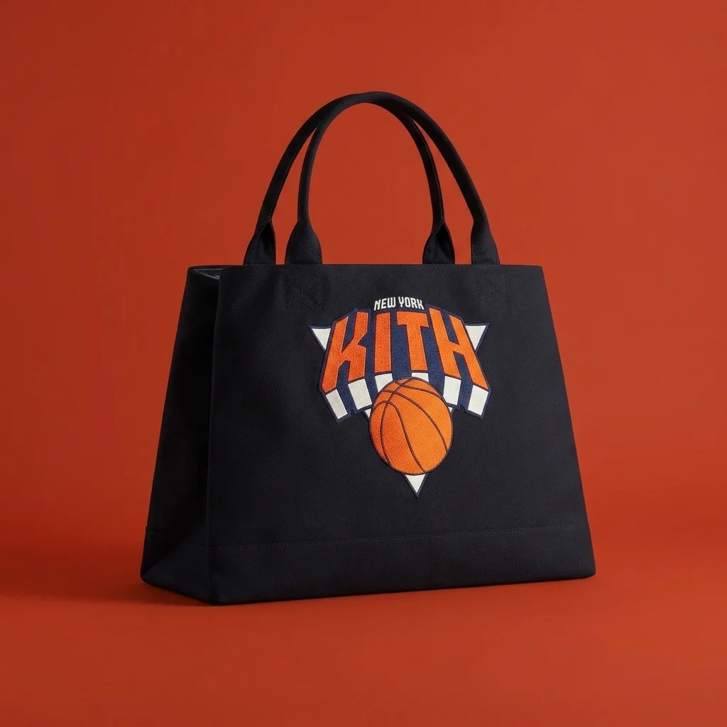 Kith for the New York Knicks Playoffs Canvas Tote - Black