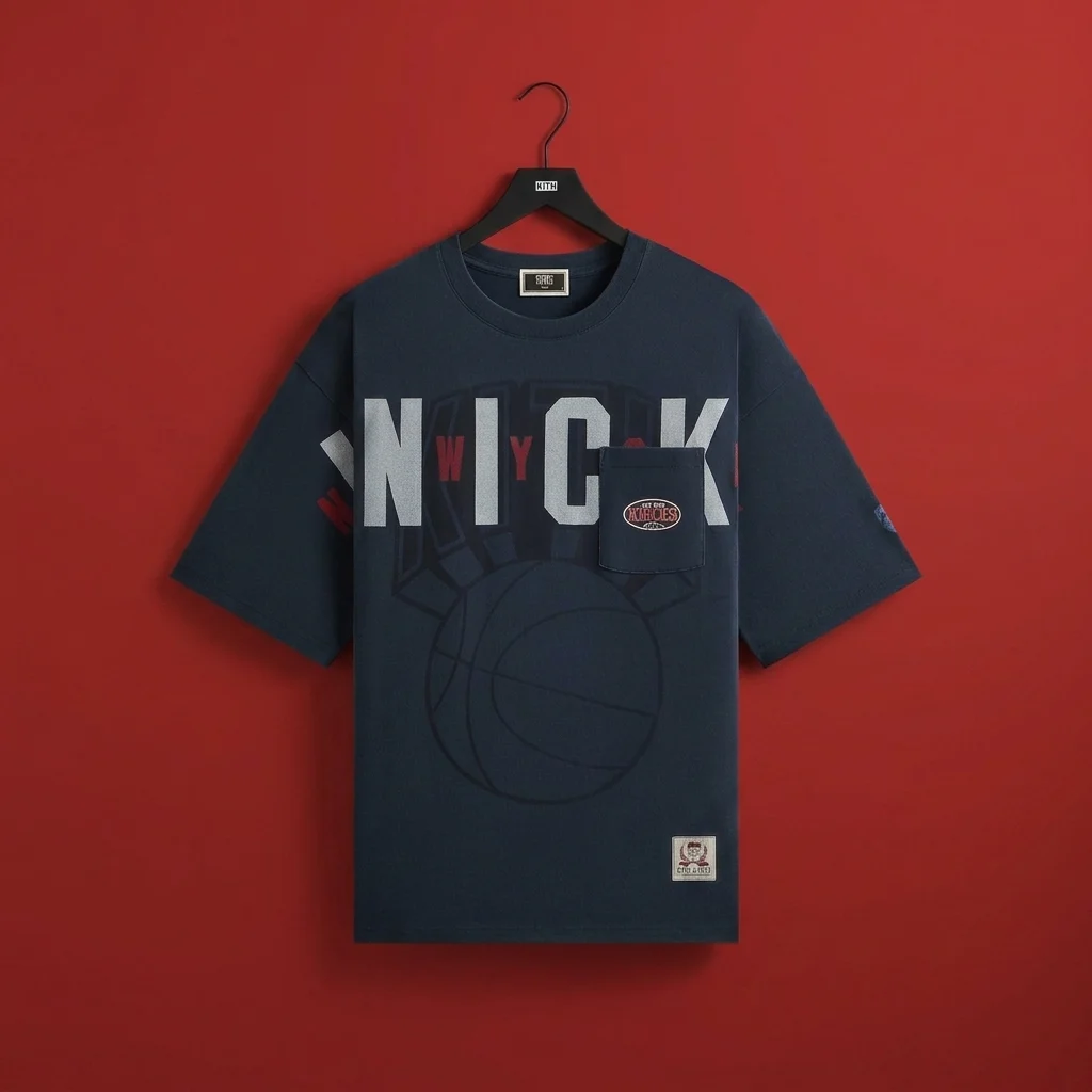 Kith for the New York Knicks Pocket Vintage Jones Tee - Nocturnal