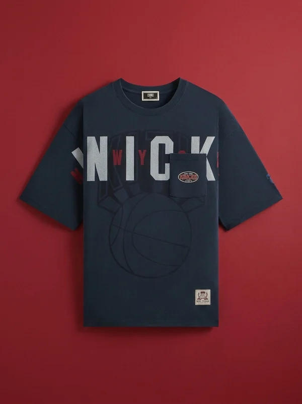 Kith for the New York Knicks Pocket Vintage Jones Tee - Nocturnal