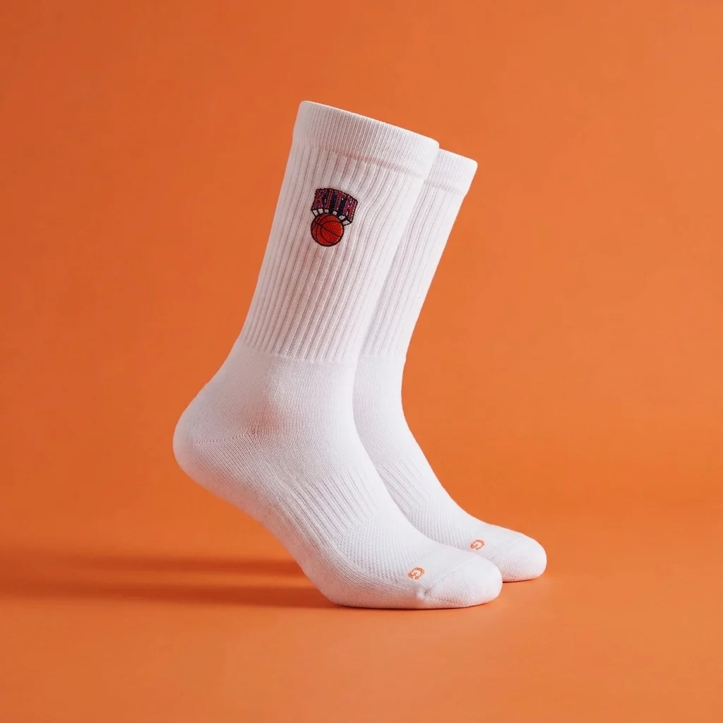 Kith for the New York Knicks Retro Logo Socks - White