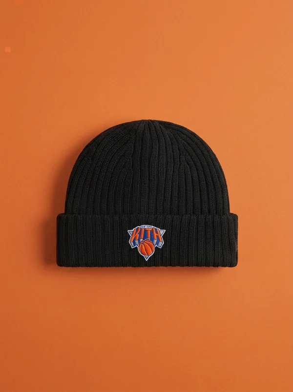 Kith for the New York Knicks Superman Logo Beanie - Black