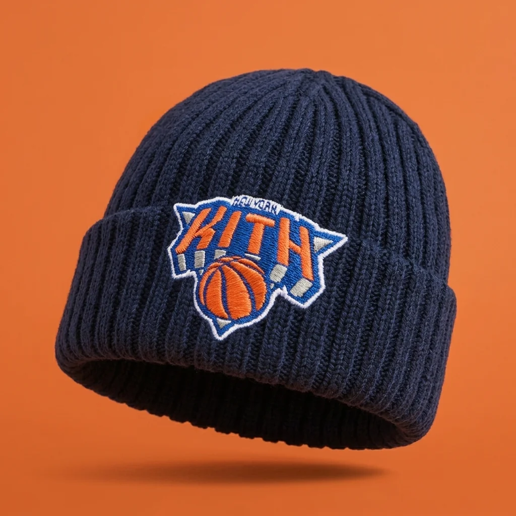 Kith for the New York Knicks Superman Logo Beanie - Nocturnal