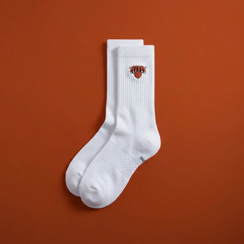 Kith for the New York Knicks Superman Logo Socks - White