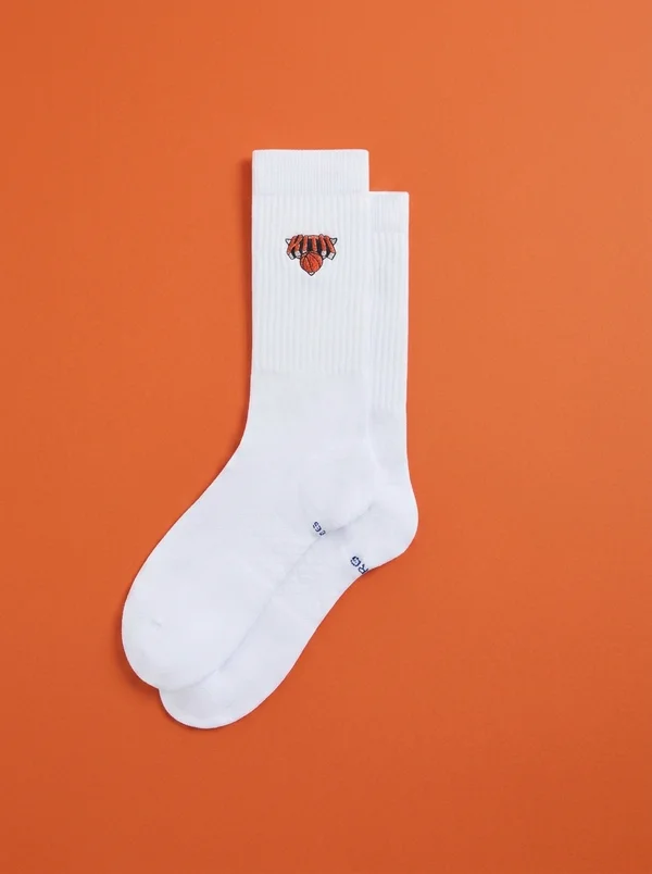 Kith for the New York Knicks Superman Logo Socks White