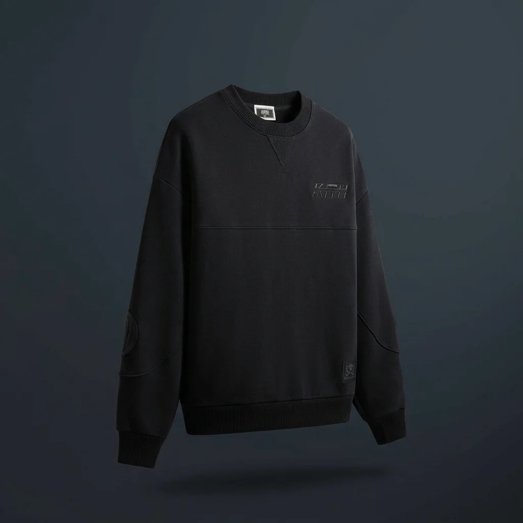 Kith for the New York Knicks Tonal Vintage Crewneck - Black