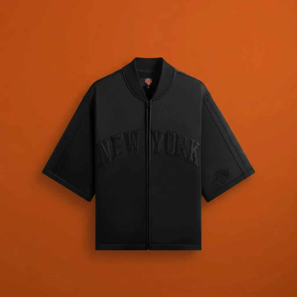 Kith for the New York Knicks Tricot Full Zip Sweater - Black