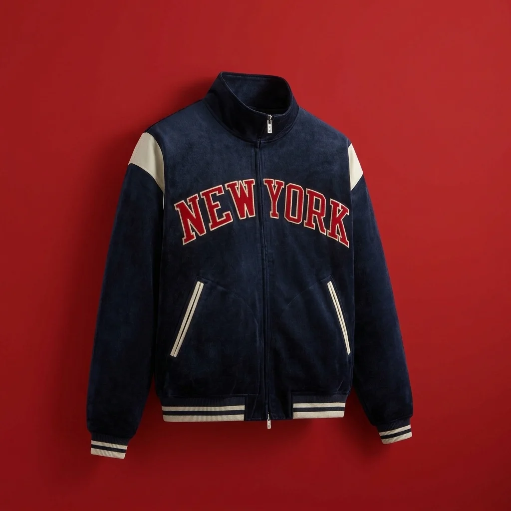 Kith for the New York Knicks Velour Track Jacket - Nocturnal