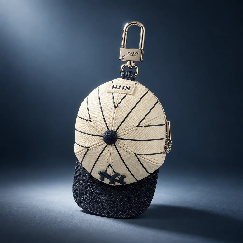 Kith for the New York Yankees Baseball Cap Leather Pouch - Sandrift