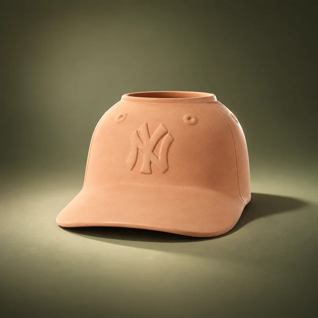 Kith for the New York Yankees Cap Terracotta Plant Holder - Multi