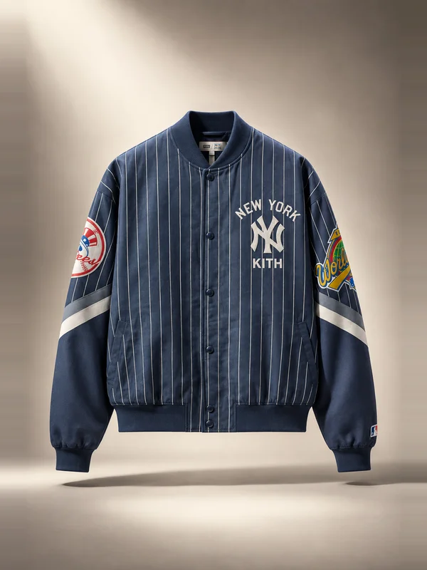 Kith for the New York Yankees Cupro Ferris Jacket - Nocturnal