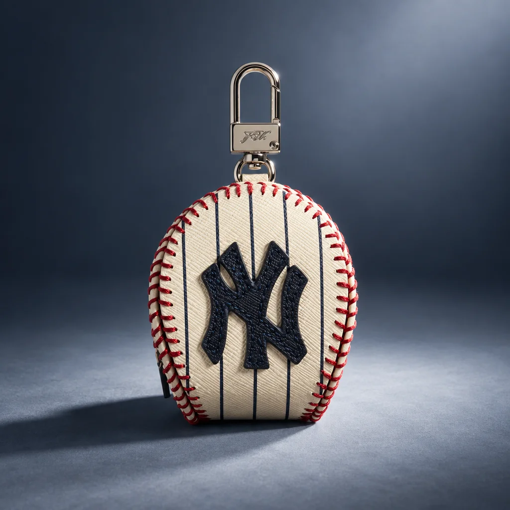 Kith for the New York Yankees Leather Baseball Pouch - Sandrift
