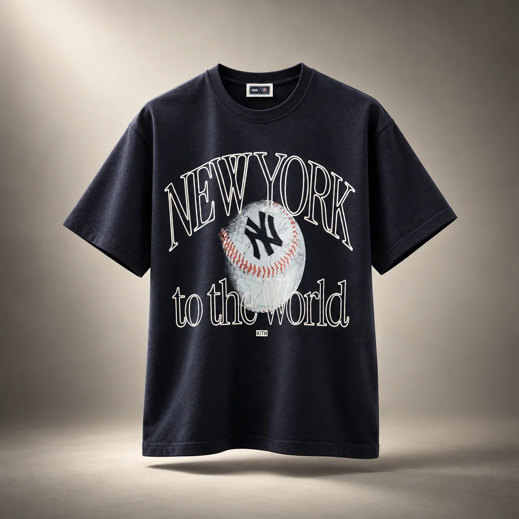 Kith for the New York Yankees New York to the World Vintage Alex Tee - Nocturnal