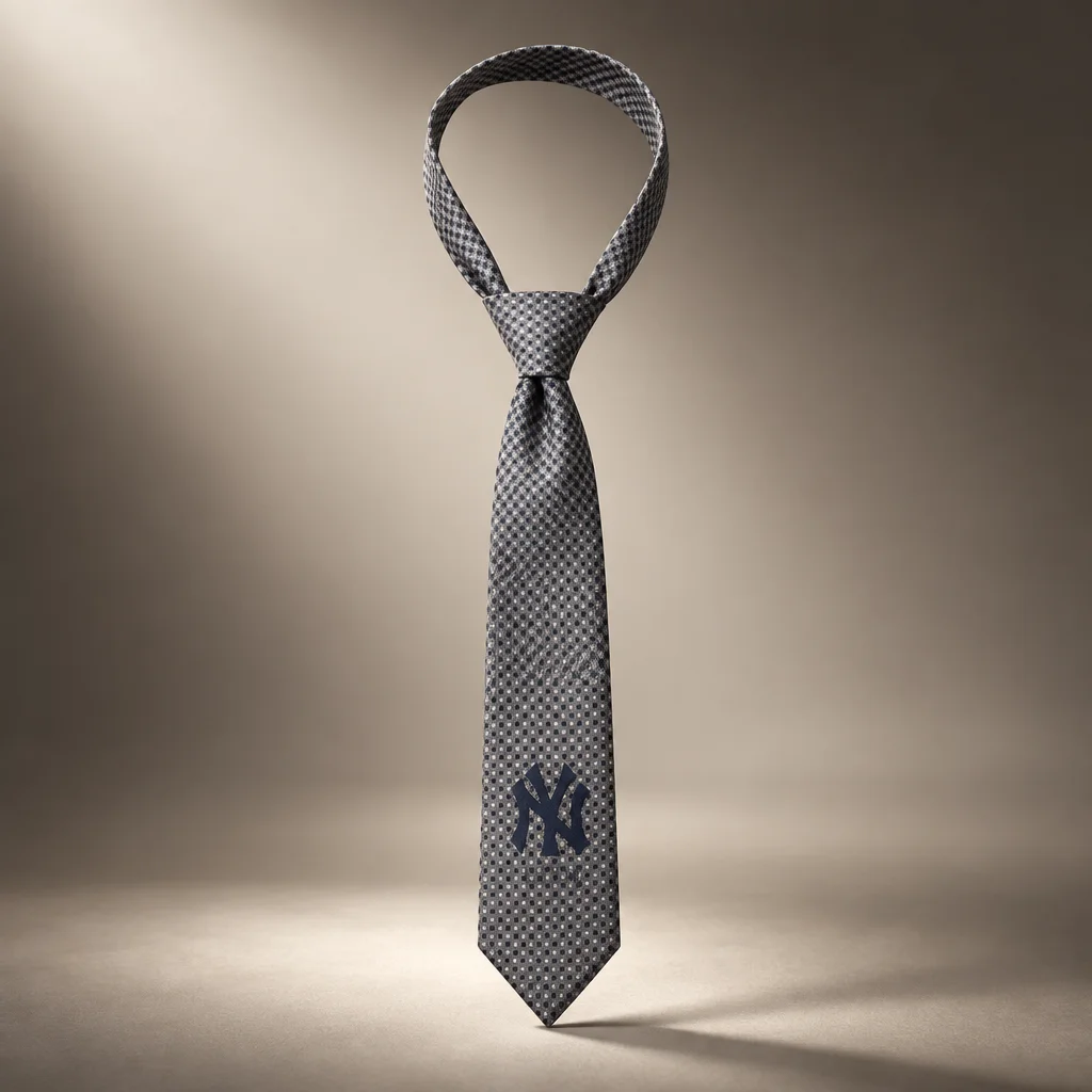 Kith for the New York Yankees Silk Foulard Tie - Skyscraper