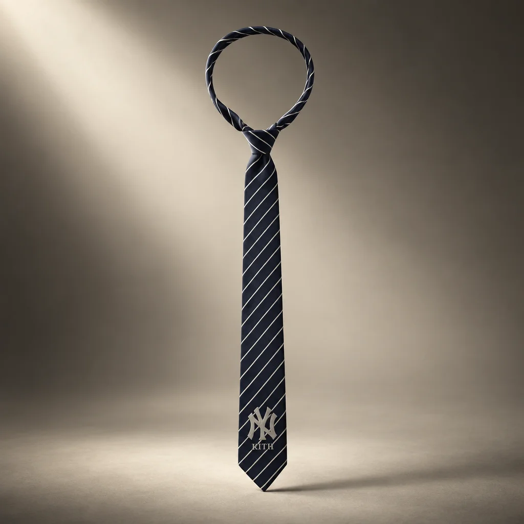 Kith for the New York Yankees Silk Pinstripe Tie - Nocturnal