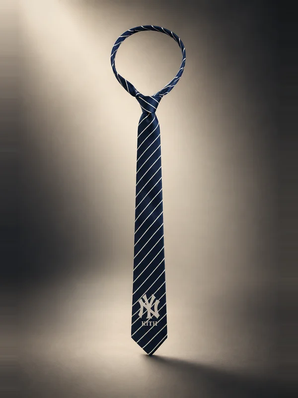 Kith for the New York Yankees Silk Pinstripe Tie - Nocturnal