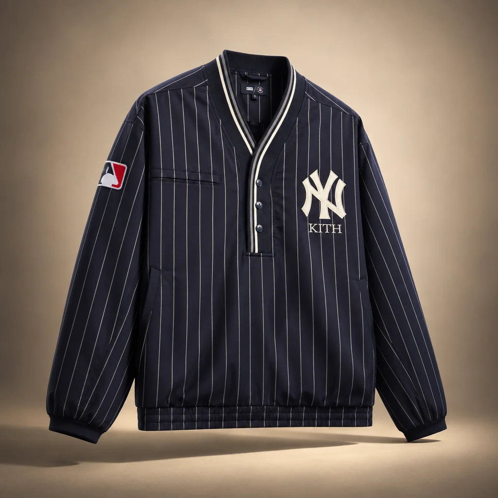 Kith for the New York Yankees Tropical Wool Raffi Pullover - Nocturnal
