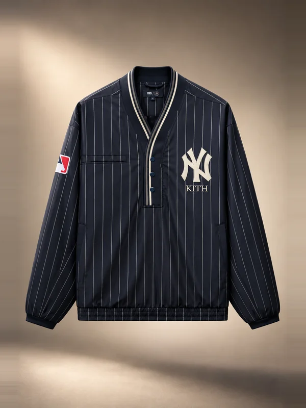 Kith for the New York Yankees Tropical Wool Raffi Pullover - Nocturnal