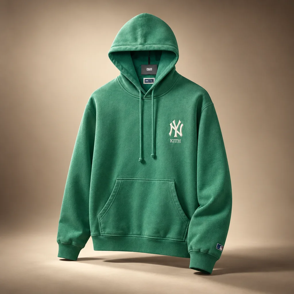 Kith for the New York Yankees Vintage Nelson Hoodie - Kelly