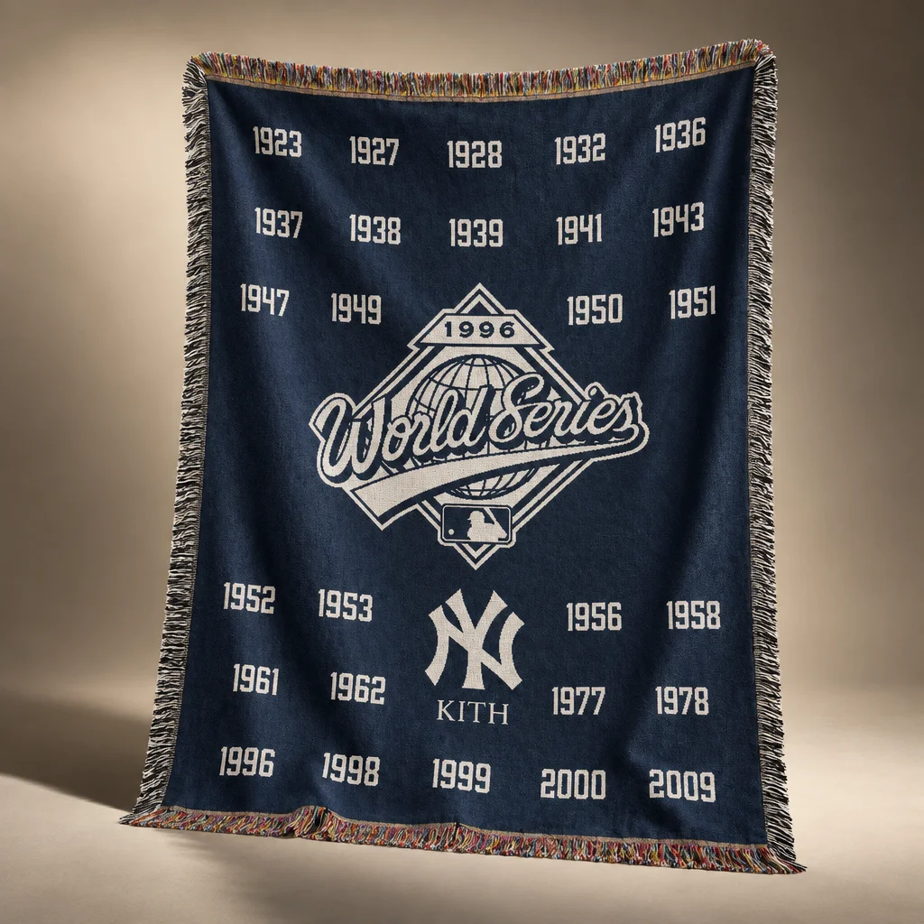 Kith for the New York Yankees World Series Tapestry Blanket - Nocturnal