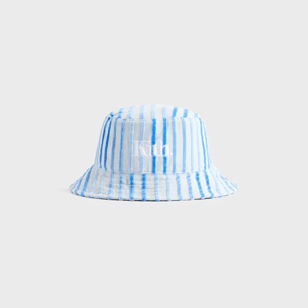 Kith Kids Chenille Stripe Dawson Bucket Hat - Cornflower