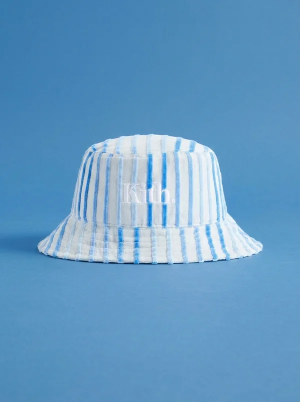 Kith Kids Chenille Stripe Dawson Bucket Hat - Cornflower