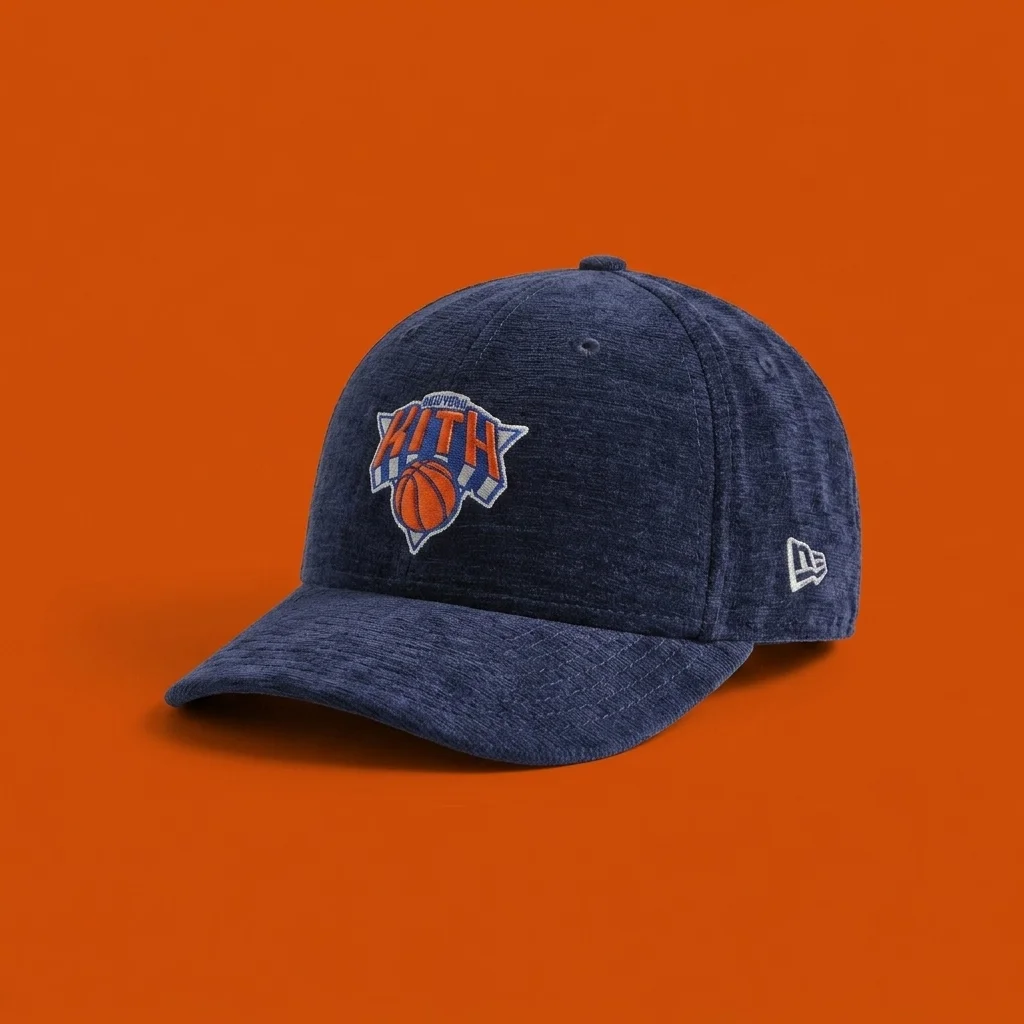 Kith & New Era for the New York Knicks Chenille 59FIFTY Low Profile Fitted Cap Nocturnal