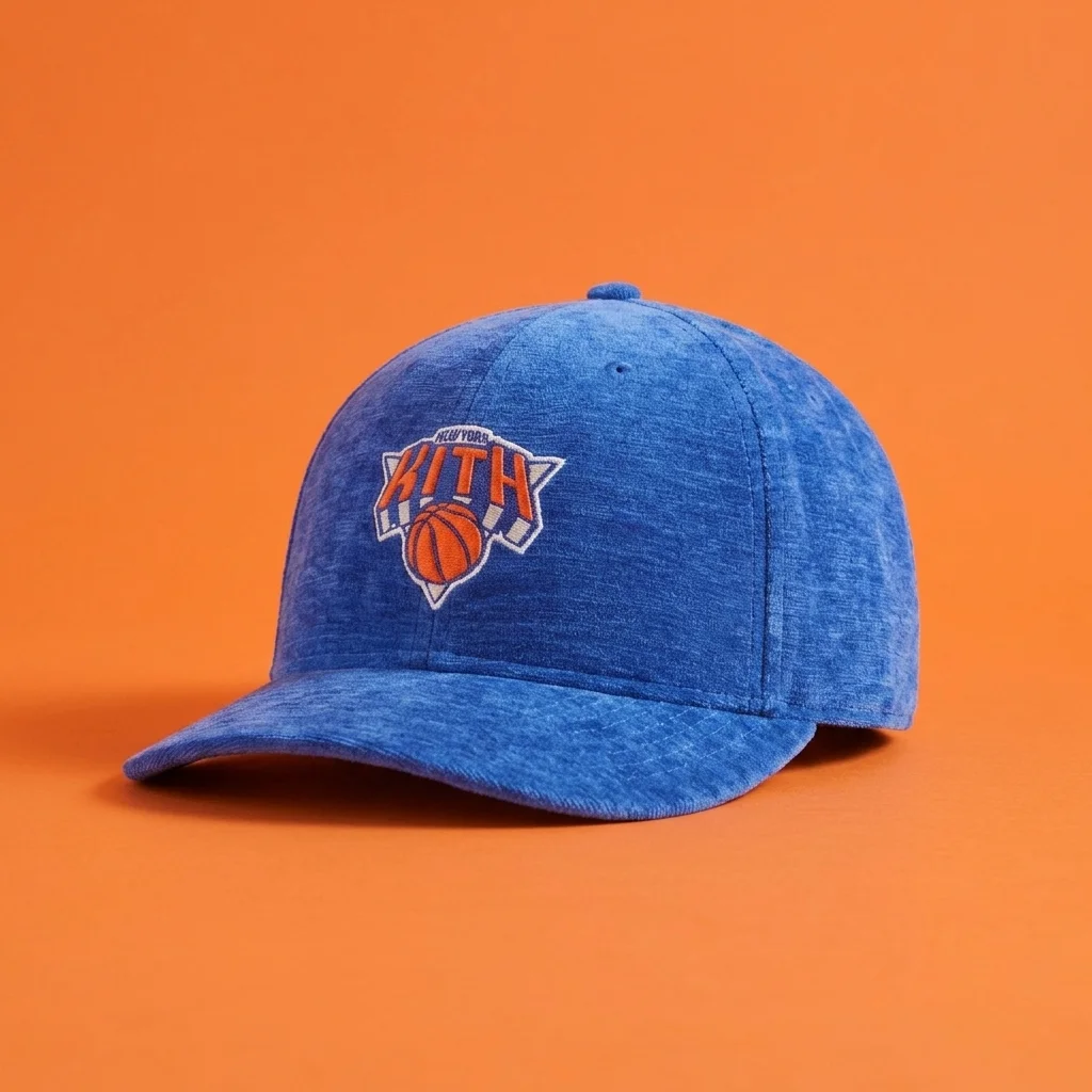 Kith & New Era for the New York Knicks Chenille 59FIFTY Low Profile Fitted Cap Royal