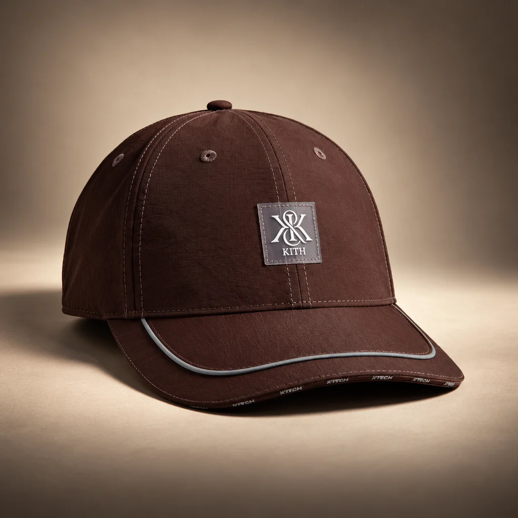 Kith Wrinkle Nylon Pieced Classic Cap - Hickory