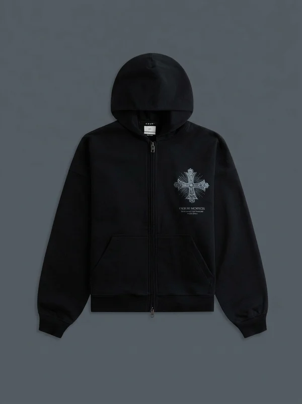 Ksubi False Idols Ekcess Zip Hoodie - Jet Black