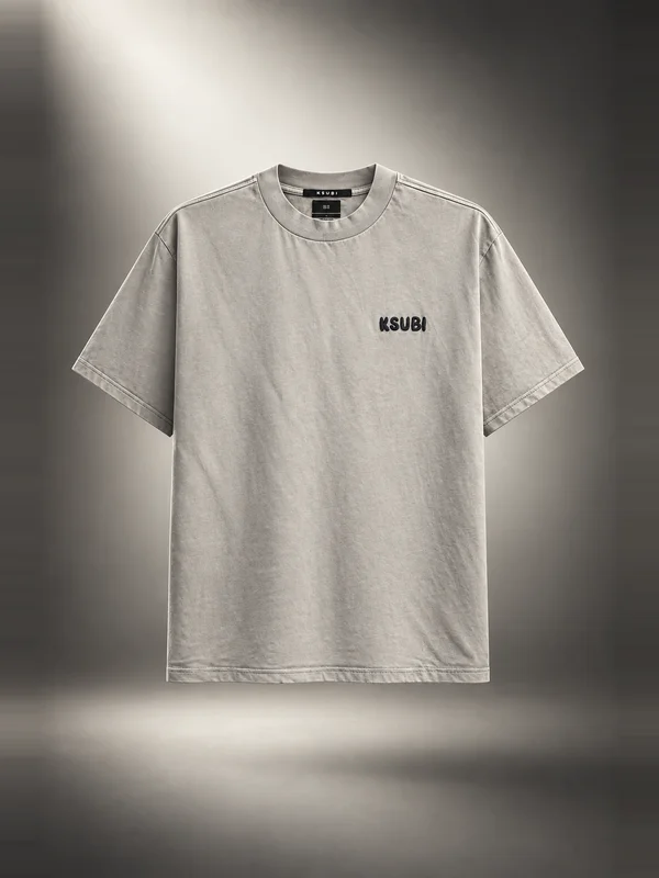 Ksubi Mechanic Ekcess Short Sleeve Krete Tee - Grey