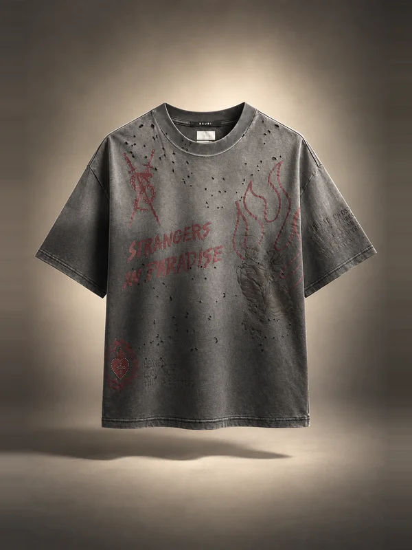 Ksubi Skool Halen Short Sleeve Tee - Charcoal Fade
