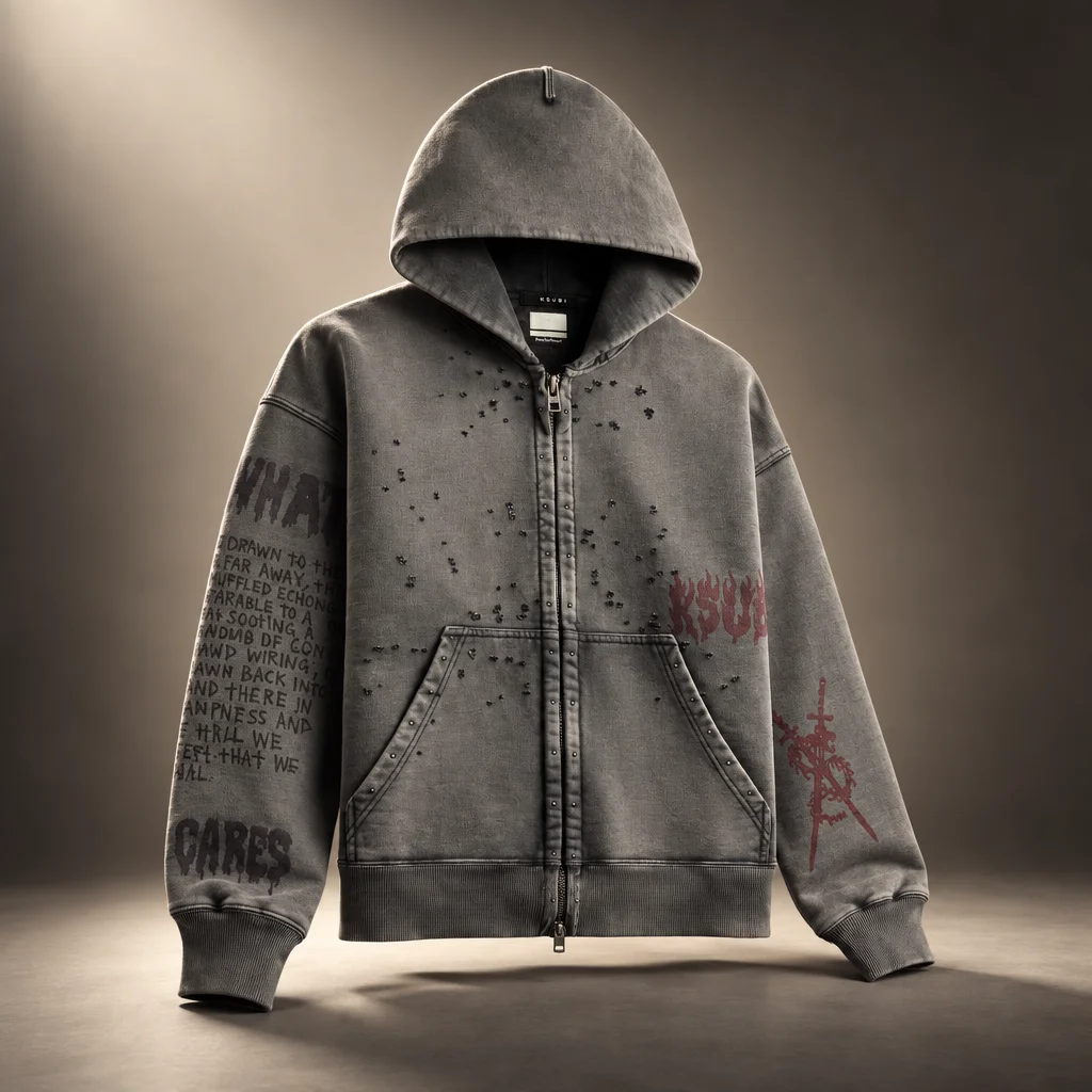Ksubi Skool Halen Zip Hoodie - Charcoal Fade