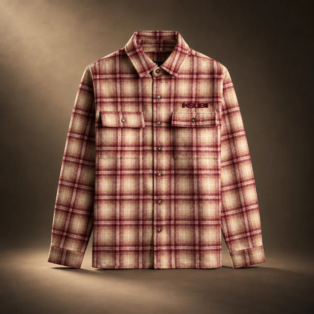 Ksubi Sott Rosebowl Long Sleeve Shirt - Burnt Berry