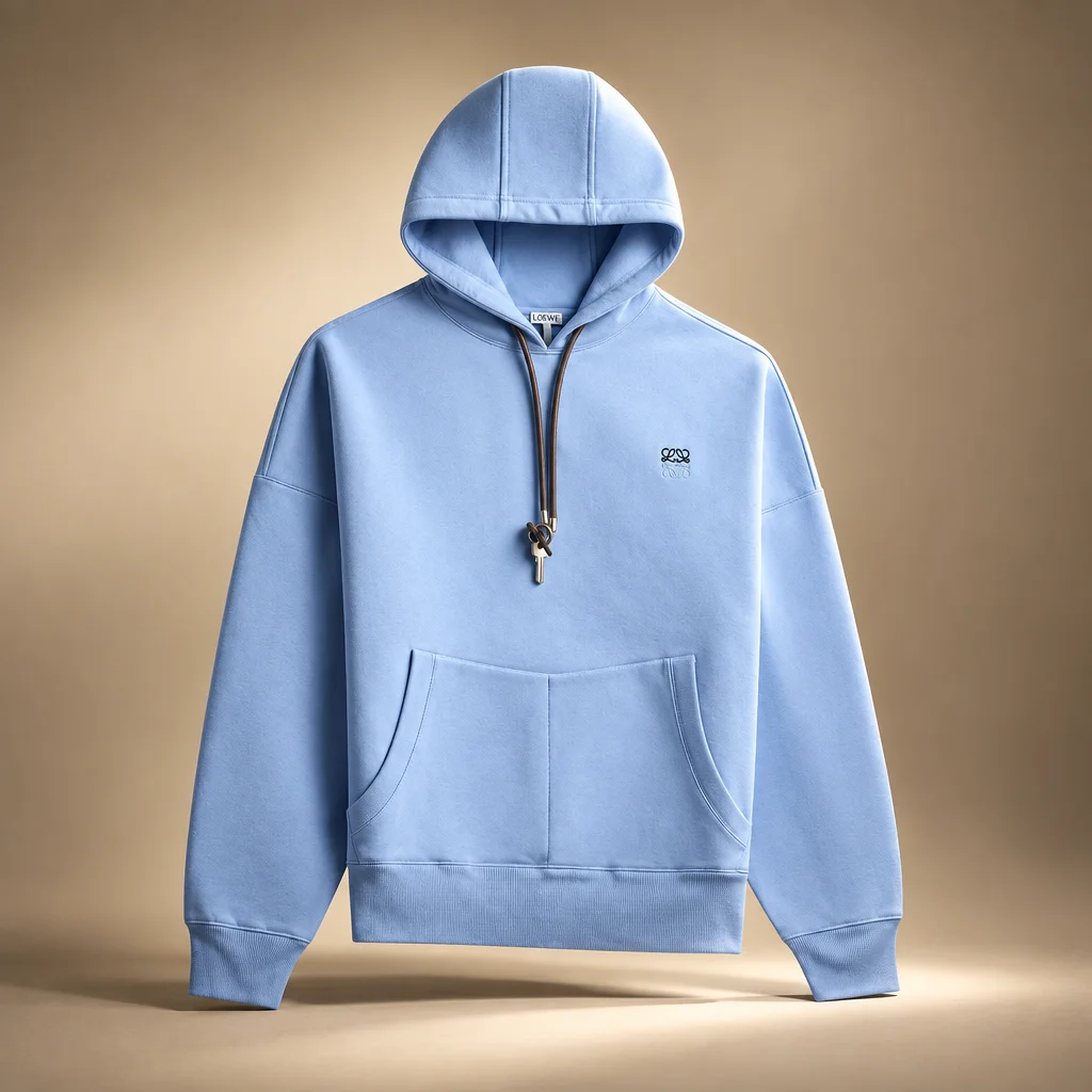 Loewe Cotton Hoodie - Light Blue