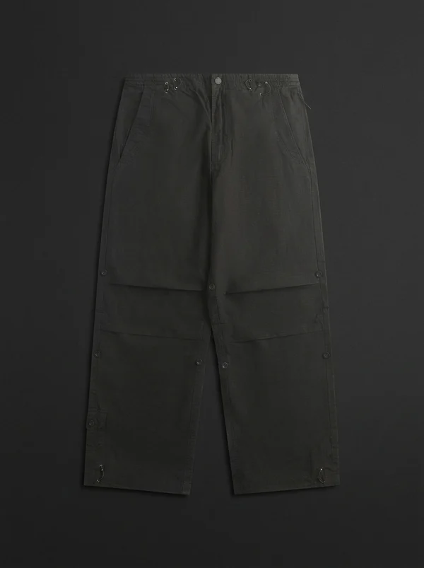 Maharishi 7218 Hemp Ripstop Loose Fit Snopant - Black