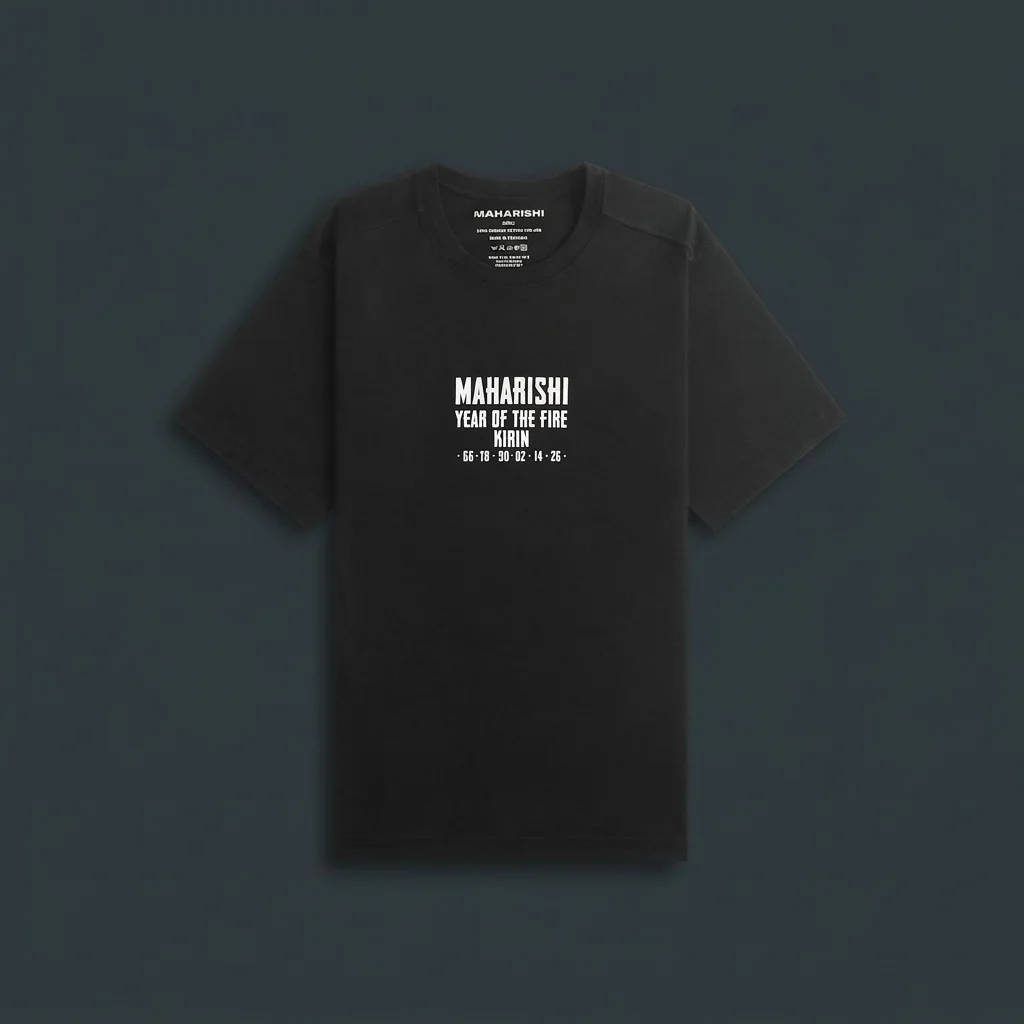 Maharishi 7238 Paper Cut Kirin Tee - Black