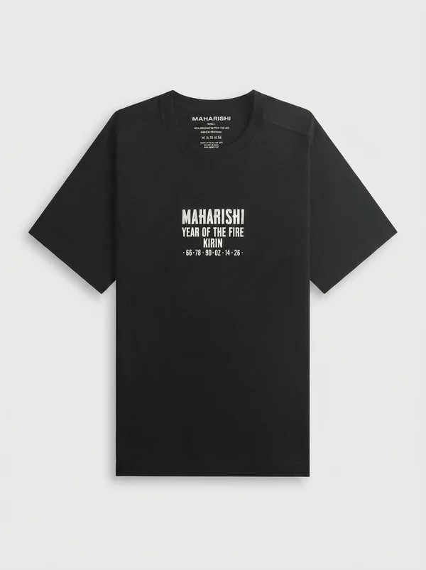 Maharishi 7238 Paper Cut Kirin Tee - Black