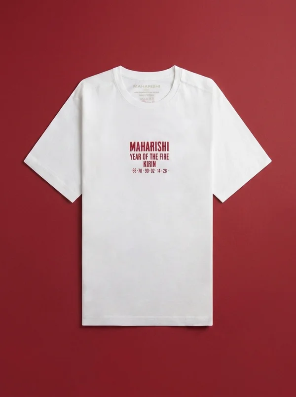 Maharishi 7238 Paper Cut Kirin Tee - White