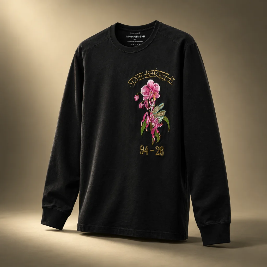 Maharishi Orchid Mantis Long Sleeve Tee - Black