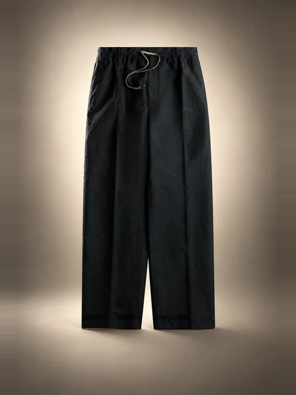 Maison Margiela Cotton Drawstring Trouser - Dark Blue