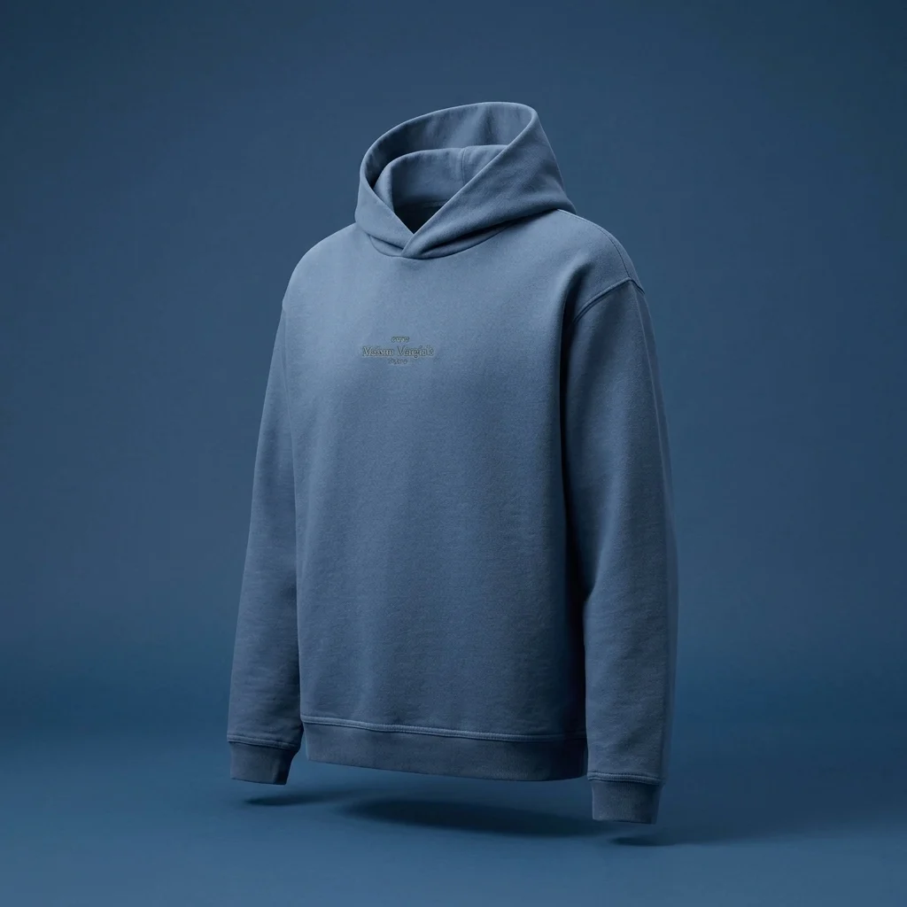 Maison Margiela Logo Hoodie - Lapis Blue