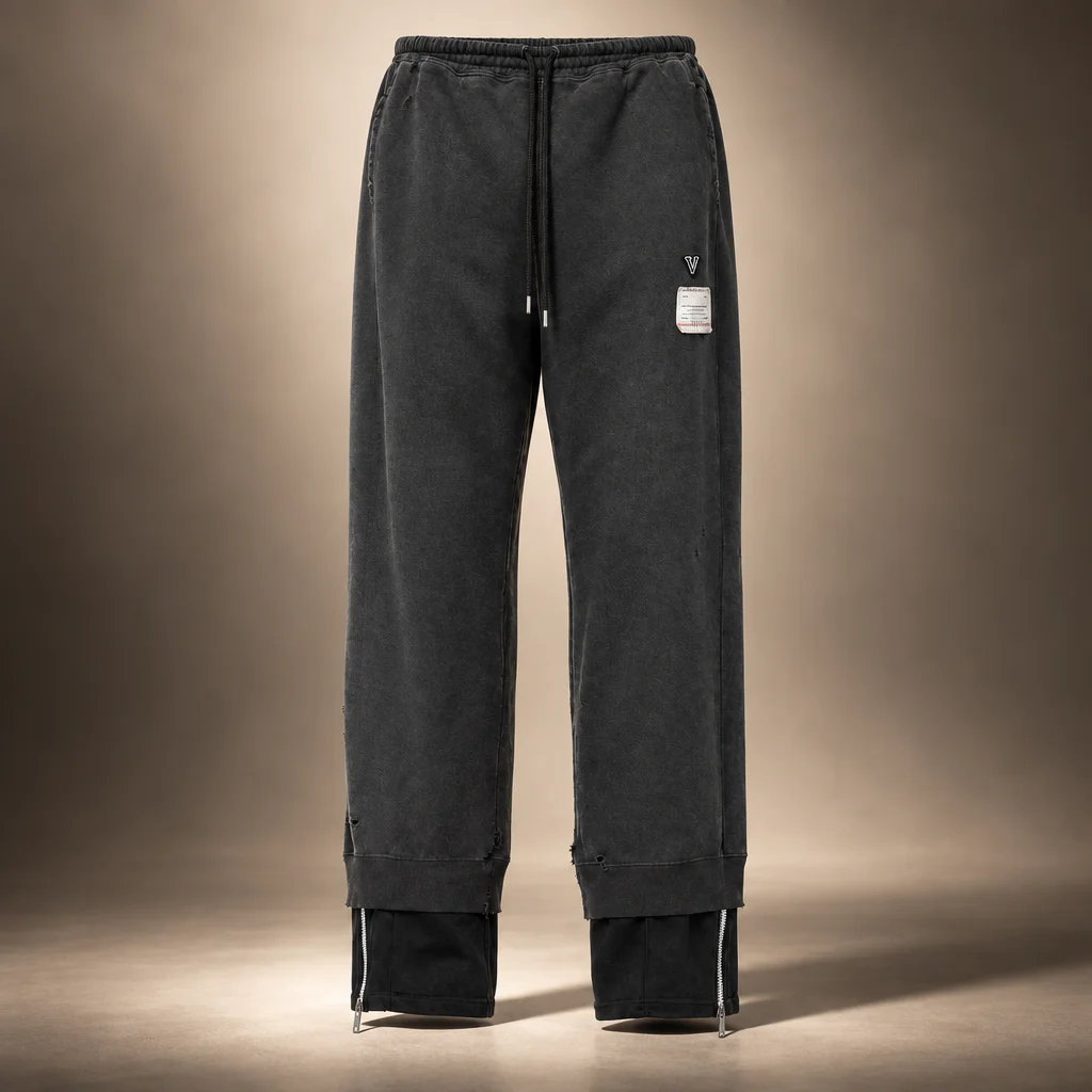 Maison MIHARA YASUHIRO Gray & Black 'Track Pants Layered' Sweatpants