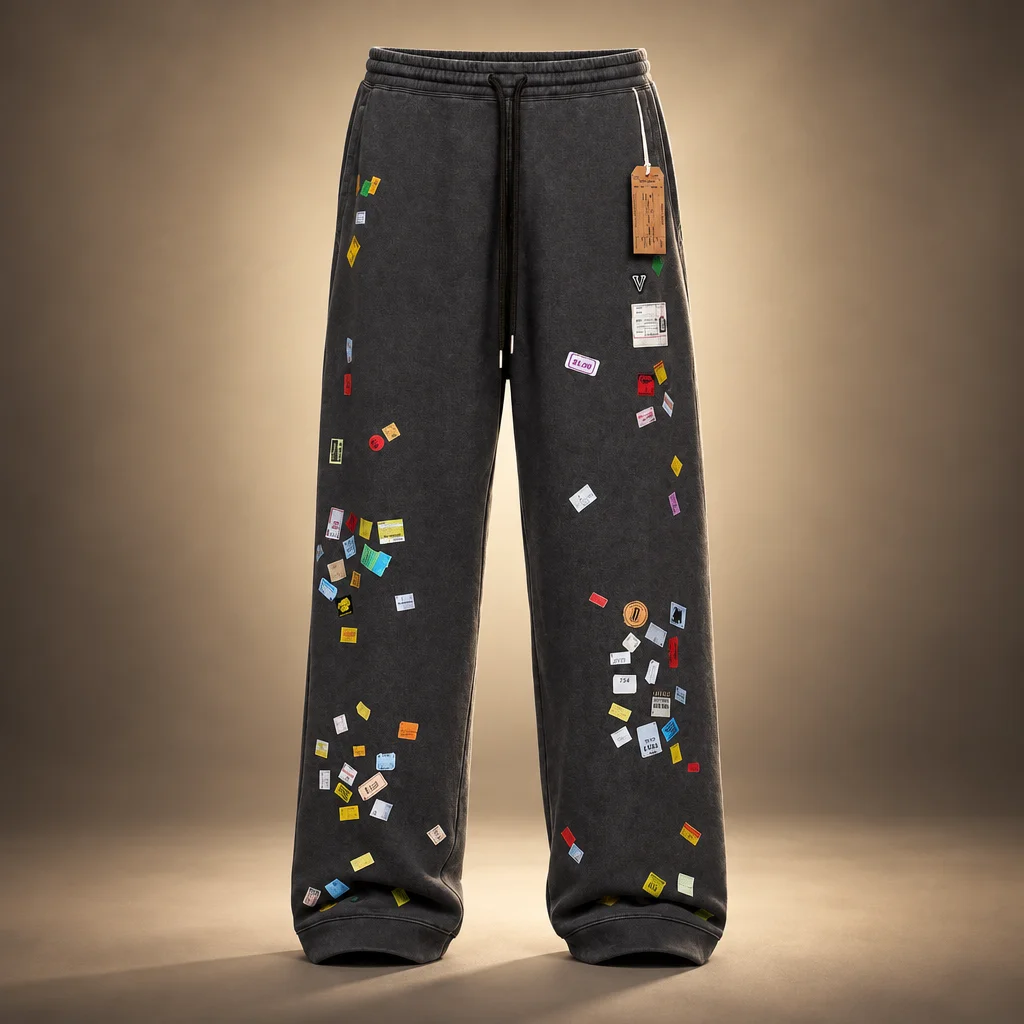 Maison MIHARA YASUHIRO Gray Price Tag Sticker Printed Sweatpants