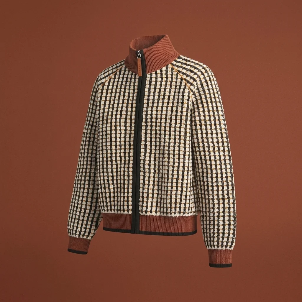 Marni Bouclé Zip-Up Sweater - Lily White