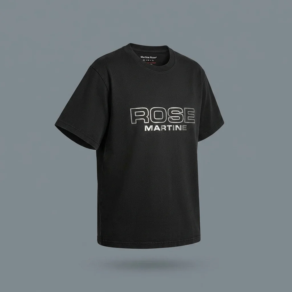 Martine Rose Classic Tee - Black Rose Outline